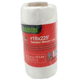 BARON 50817 Twisted Seine Twine, 1/8 in Dia, 225 ft L, 13 lb Working Load, Nylon, White