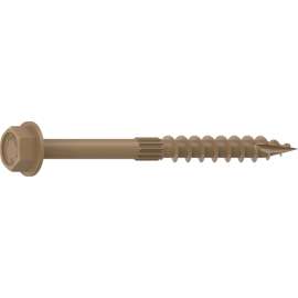 Camo 0364170 Structural Screw, 1/4 in Thread, 3 in L, Hex Head, Hex Drive, Sharp Point, PROTECH Ultra 4 Coated, 10