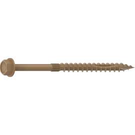 Camo 0364200 Structural Screw, 1/4 in Thread, 4 in L, Hex Head, Hex Drive, Sharp Point, PROTECH Ultra 4 Coated, 10