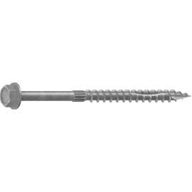 Camo 0368200 Structural Screw, 1/4 in Thread, 4 in L, Hex Head, Hex Drive, Sharp Point, Hot-Dipped Galvanized, 10
