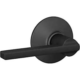 Schlage F Series F10 V LAT 622 COL Hall and Closet Passage Lock Set, Lever Handle, Metal/Zinc, Matte Black