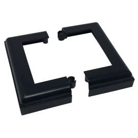 Nuvo Iron ADPBS4 Post Base Cover, 5-1/2 in L, 5-1/2 in W, Aluminum, Black, For: 4 in x 4 in Nominal Posts