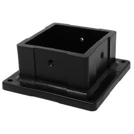 Nuvo Iron PPA4X4B Multi-Purpose Post Base Anchor, 4 x 4 in Post, Polyoxymethylene, Black
