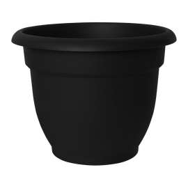 Bloem Ariana 20-56908 Planter, 8-3/4 in W, Plastic, Black