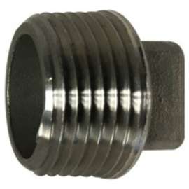 PLUG SQUARE HEAD SS 1/2IN