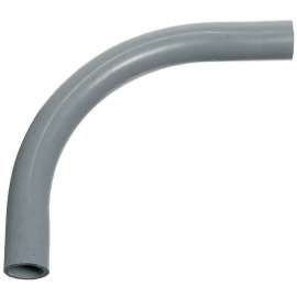 Carlon UA9FL Conduit Elbow, 90 deg Angle, PVC, Gray