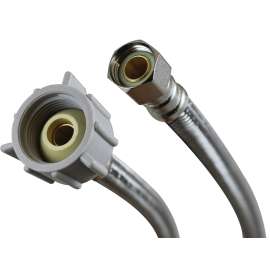 Fluidmaster B1T20C Braided Flexible Toilet Connector With Polymer Core, 3/8 X 7/8 in x 20 in