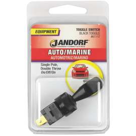 Jandorf 61117 Switch, 20 A, 12 VDC, SPDT, Tab Terminal, Black