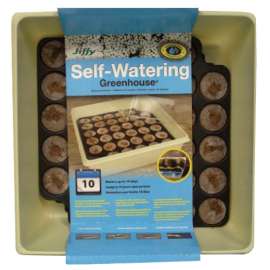 Jiffy T34H Greenhouse Seed Starter Kit, Self-Watering, 34-Piece
