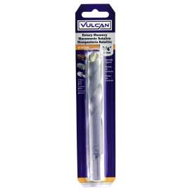 Vulcan Masonry Drill Bit, 3/4 In Dia X 6 In L, Wide Spiral Flutes, Straight Shank, Nickel Chrome Plated