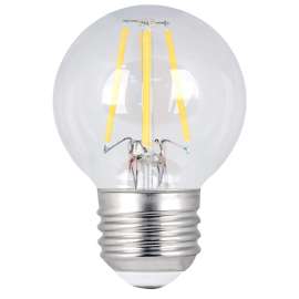 Feit Electric BPGM60/927CA/FIL/2 LED Bulb, Globe, G16-1/2 Lamp, 60 W Equivalent, E26 Lamp Base, Dimmable, Clear
