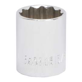 Vulcan MT6517999 Drive Socket, 15/16 in Socket, 1/2 in Drive, 12-Point, Chrome Vanadium Steel, Chrome