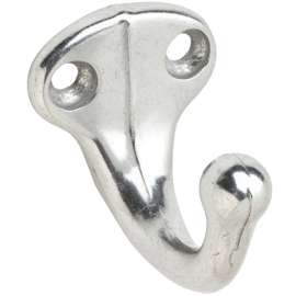 Schlage Ives 581A92 Wardrobe Hook, 1-Hook, Aluminum, Aluminum