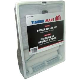 TIMBERMART Z SR9N610TBM Lint-Free Paint Roller Set, Fabric, 6-Piece