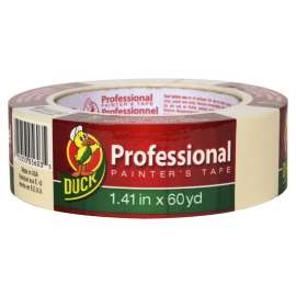 Duck Professional 1362489 Painter's Tape, 60 yd L, 1.41 in W, Beige