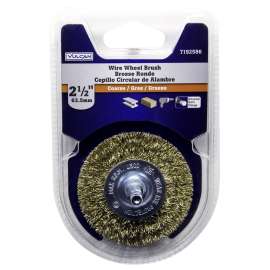 Vulcan 321741OR Wire Wheel Brush, 2-1/2 in Dia, 1/4 in Arbor/Shank