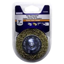 Vulcan 321901OR Wire Wheel Brush, 3 in Dia, 1/4 in Quick Change Shank in Arbor/Shank