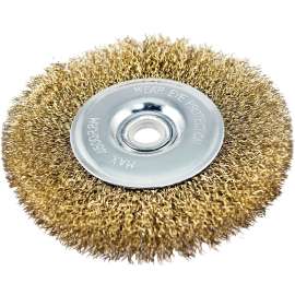 Vulcan 323281OR Wire Wheel Brush with Hole, 6 in Dia, 5/8 in Arbor Hole, 1/2 in Adapter Ring Arbor/Shank