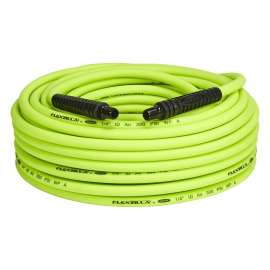 Flexzilla HFZ14100YW2 Premium Air Hose, 1/4 in ID, 100 ft L, MNPT, 300 psi Pressure, Polymer, Green