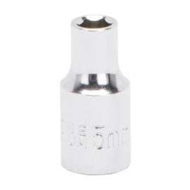 Vulcan MT6488324 Drive Socket, 5 mm Socket, 1/4 in Drive, 6-Point, Chrome Vanadium Steel, Chrome