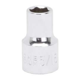 Vulcan MT6493341 Drive Socket, 5/16 in Socket, 3/8 in Drive, 6-Point, Chrome Vanadium Steel, Chrome