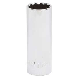 Vulcan MT6528982 Drive Socket, 21 mm Socket, 1/2 in Drive, 12-Point, Chrome Vanadium Steel, Chrome