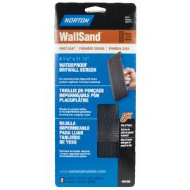 NORTON 07660721767 Drywall Sanding Screen, 11-1/4 in L, 4-3/16 in W, 120 Grit, Medium, Paper Abrasive, 2-Sheet