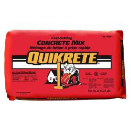 Quikrete 100425 Concrete Mix, Brown/Gray, Granules, 25 kg Bag