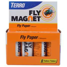 TERRO Fly Magnet T518 Fly Paper Trap, Solid, 8 Pack