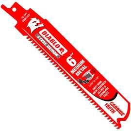 Diablo DS0610CF Reciprocating Saw Blade, 6 in L, 10 TPI, Carbide Cutting Edge