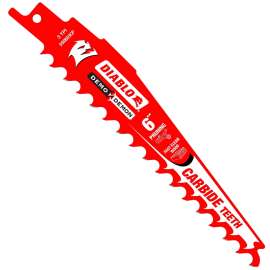 Diablo DS0603CP3 Reciprocating Saw Blade, 6 in L, 3 TPI, Carbide Cutting Edge