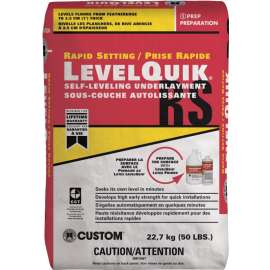 CUSTOM LevelQuik CLQ50 Self-Leveling Underlayment, Gray, 50 lb Bag