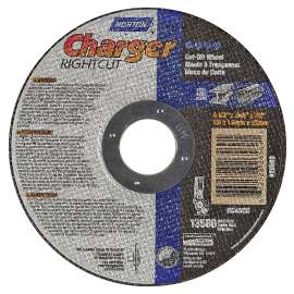 NORTON 66252843208 Cut-Off Wheel, 4-1/2 in Dia, 0.045 in Thick, 7/8 in Arbor, 36 Grit, Coarse