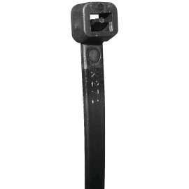 Tradeselect CTS75WP20 Cable Tie, 1.77 in Max Bundle Dia, Nylon, Black