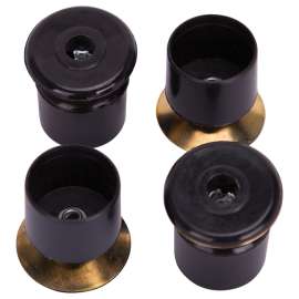 ProSource FE-51144-PS Furniture Slide Glide, PE/Steel, Black, Brass, 1-3/8 x 1-3/ x 1-3/8 in Dimensions
