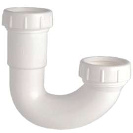 Danco 94006 J-Bend Trap, 1-1/2 in, Slip, Plastic, White