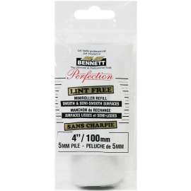 BENNETT 4INLF LO-PK Mini Roller Refill, 5 mm Thick Nap, 100 mm L, Fabric Cover