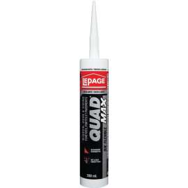 LePage Quad 1869876 Door and Siding Sealant, Gray, 24 to 72 hr Curing, 0 to 140 deg F, 280 mL Cartridge