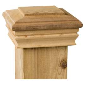 Maine Ornamental 72262 Post Cap, 4 in L, 4 in W, Cedar Wood