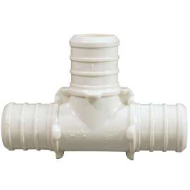 Apollo Valves ApolloPEX Series PXPAT125PK Pipe Tee, 1/2 in, Barb, Poly Alloy, 200 psi Pressure