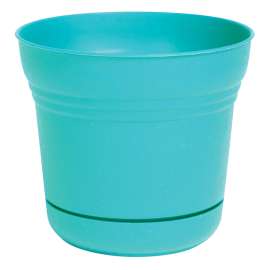 Bloem SP1027 Saturn Planter, 10 in W, Bell, Plastic, Teal, Matte