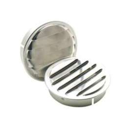 Duraflo 61RAA25D Mini Louvers Vent, 2.88 in Dia, Round, Aluminum, Mill