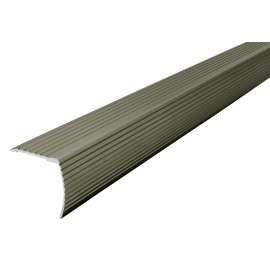 M-D 43377 Fluted Stair Edging, 72 in L, Satin Nickel