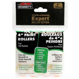 BENNETT 4X4 Y/S Paint Roller, 5 mm Thick Nap, 100 mm L, Fabric Cover