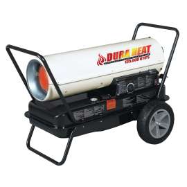 Dura Heat DFA135C Kero Forced Air Heater with Thermostat, 10 gal Fuel Tank, Kerosene, 135000 Btu, White