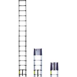 XTEND+CLIMB 785P Telescoping Ladder, 19-1/2 ft Max Reach H, 16-Step, 250 lb, 1-1/2 in D Step, Aluminum, Anodized