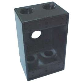Orbit 1B75 1B75-5 Weatherproof Box, 2-3/4 in W, 2 in D, 4-1/2 in H, 1 -Knockout, Screw Mounting, NEMA 3R, Gray