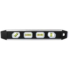 Johnson 1421-1200 Torpedo Level, 12 in L, 4-Vial, Magnetic, Aluminum