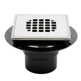 Oatey 42265 Shower Drain, ABS, Polished Stainless Steel