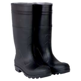 CLC R23008 Durable Economy Rain Boots, 8, Black, Slip-On Closure, PVC Upper